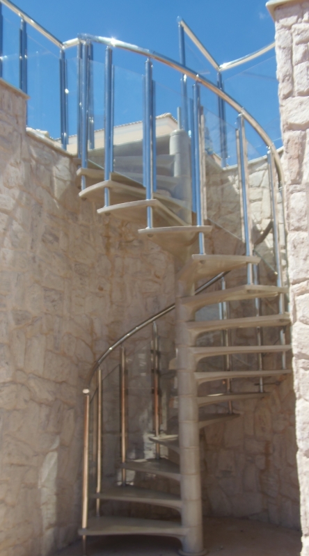 Corrimão para Escada Curva Guaratinguetá - Corrimão para Escada Cromado