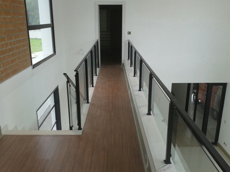 Corrimão para Escada de Sala Itaim Bibi - Corrimão para Escada com Vidro