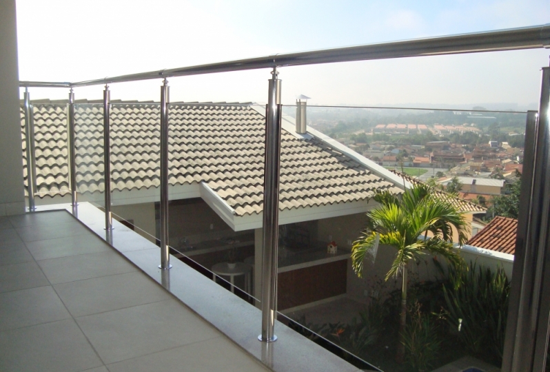 Instalação de Corrimão de Vidro para Varanda Jardim São Paulo - Corrimão de Vidro Residencial