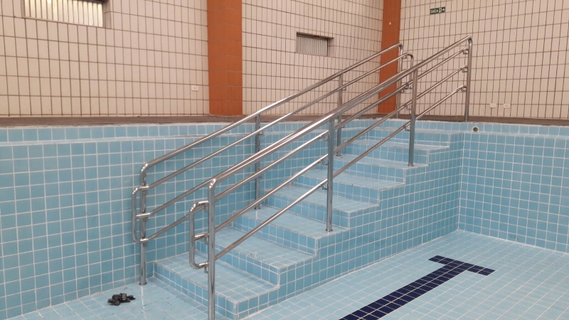 Quanto Custa Corrimão de Aço Inox para Piscina M'Boi Mirim - Corrimão de Aço Inox em Sp