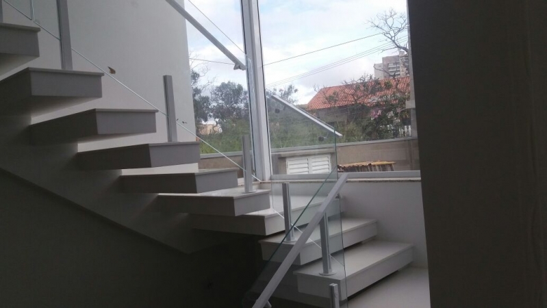 Quanto Custa Corrimão de Vidro para Escada Guarujá - Corrimão de Vidro com Torre