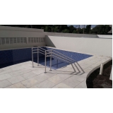 corrimão de aço inox para piscina preço Caieiras