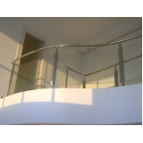 corrimão para escada com vidro Vila Prudente