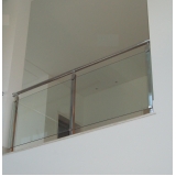 guarda corpos de aço inox e vidro Santo André