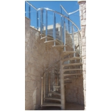 instalação de corrimão de aço inox para escada caracol Jardim América
