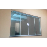 janela de vidro grande para sala Campo Limpo